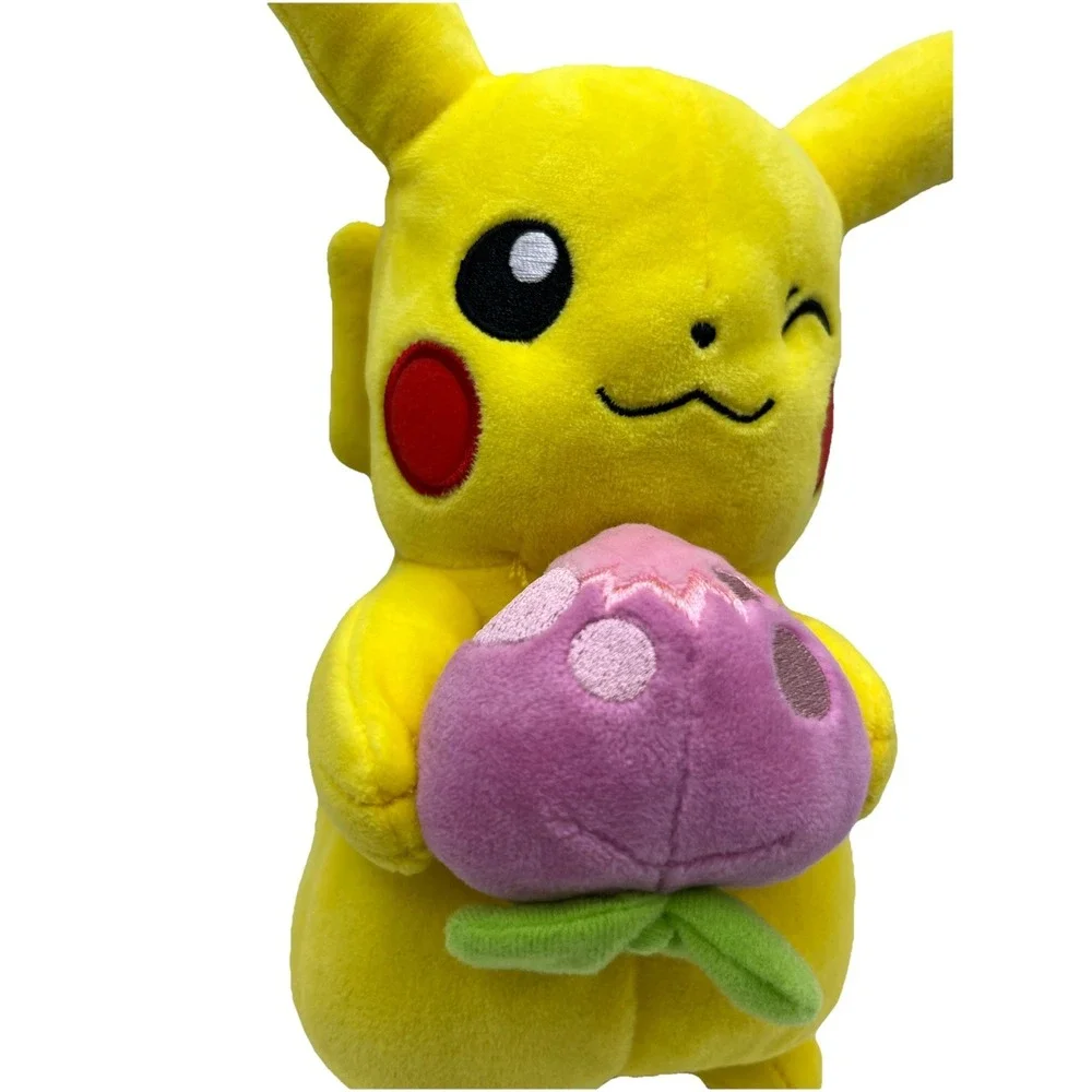 Nintendo‎ Pokemon PIKACHU Holding Strawberry Plush 9